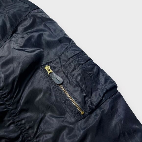 Vtg 90s BL adidas Reversible Logo Bomber Flight Jacket, Alpha MA-1 Heavyweight L - Picture 8 of 14